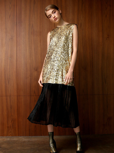 [FINAL SALE] ANGIE SEQUINED BACK BOW MIDI DRESS
