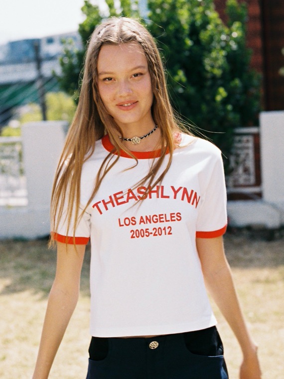 [FINAL SALE] LOS ANGELES CROP T SHIRT_WHITE/RED